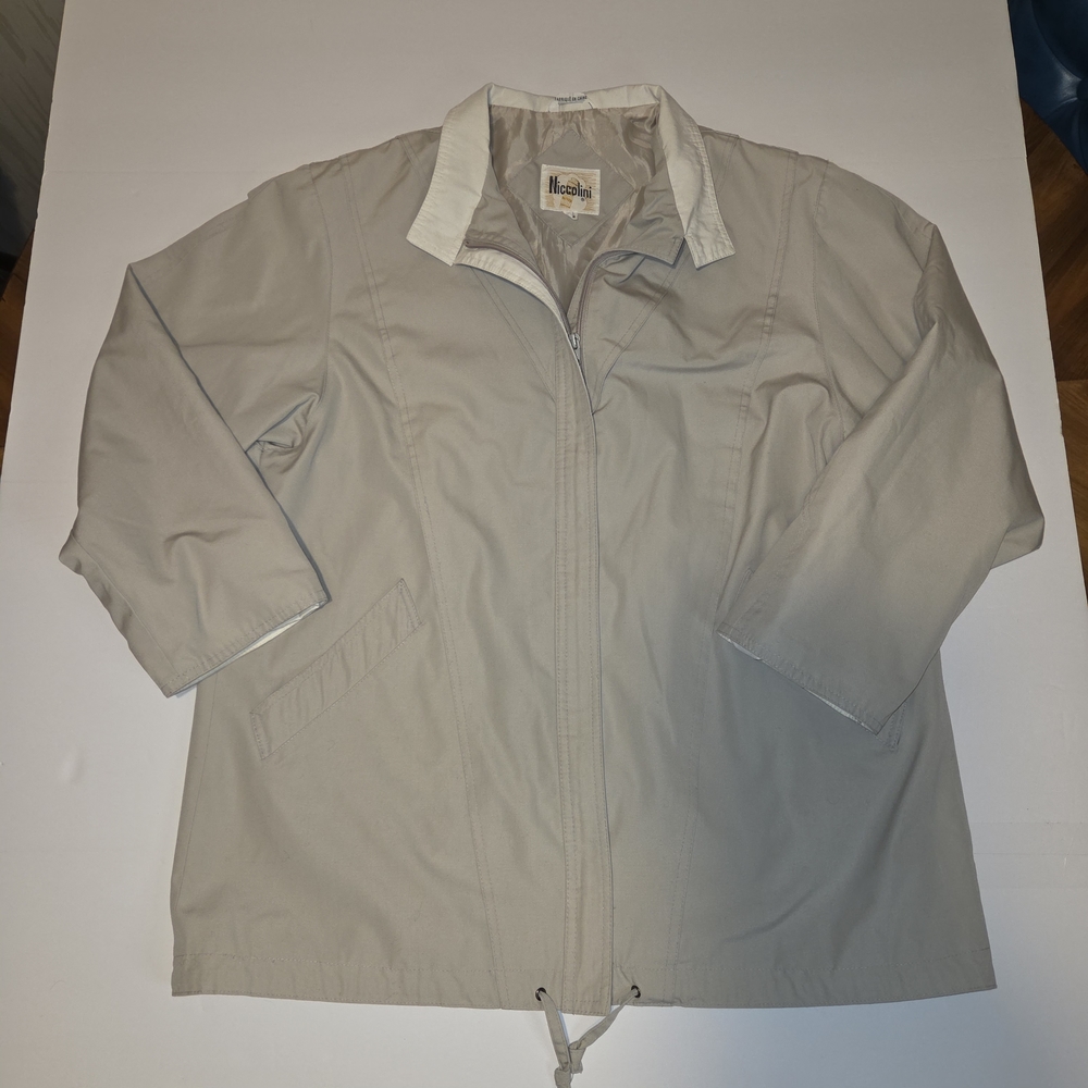 Vintage Niccolini Collared Windbreaker Jacket - Made in Canada - Size 13/14